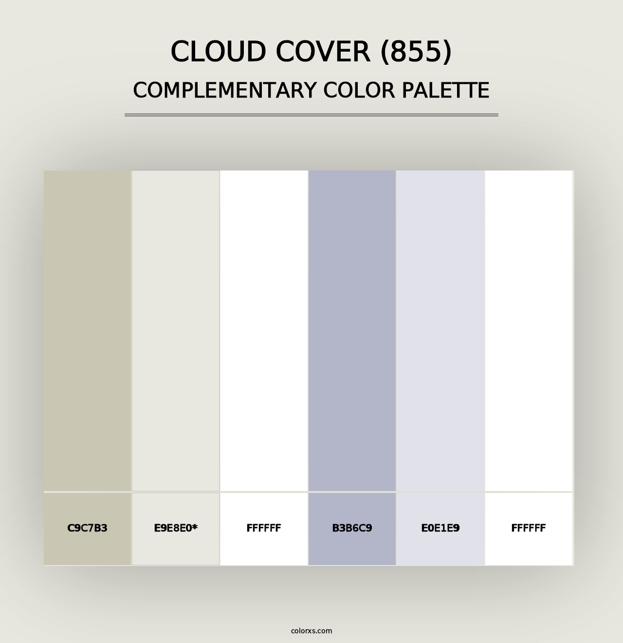 Cloud Cover (855) - Complementary Color Palette