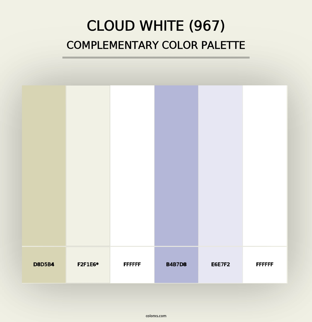 Cloud White (967) - Complementary Color Palette