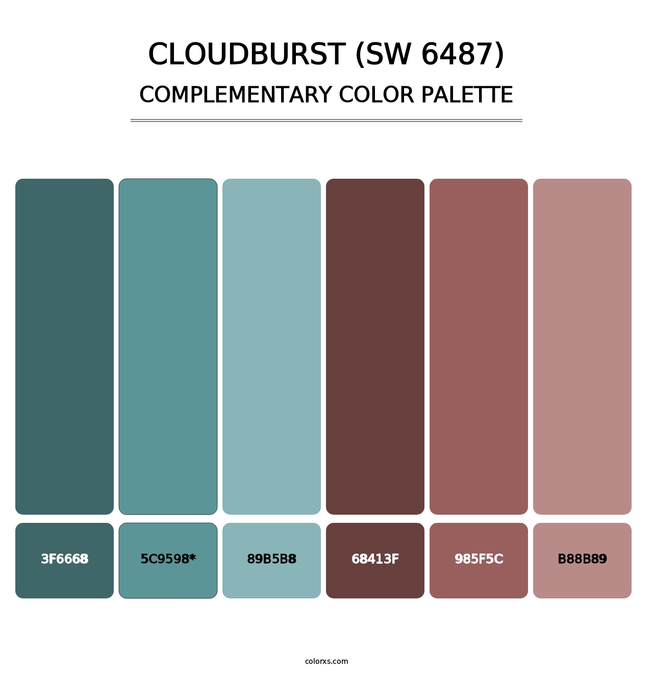 Cloudburst (SW 6487) - Complementary Color Palette