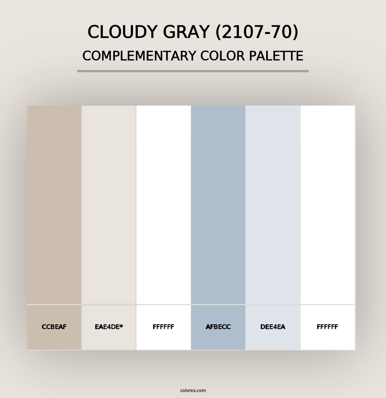 Cloudy Gray (2107-70) - Complementary Color Palette