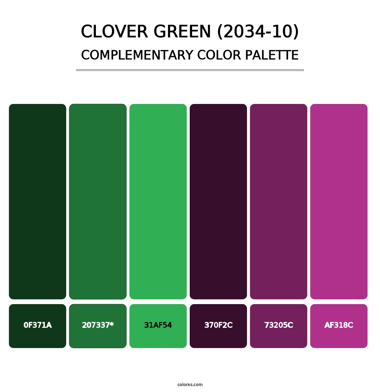 Clover Green (2034-10) - Complementary Color Palette