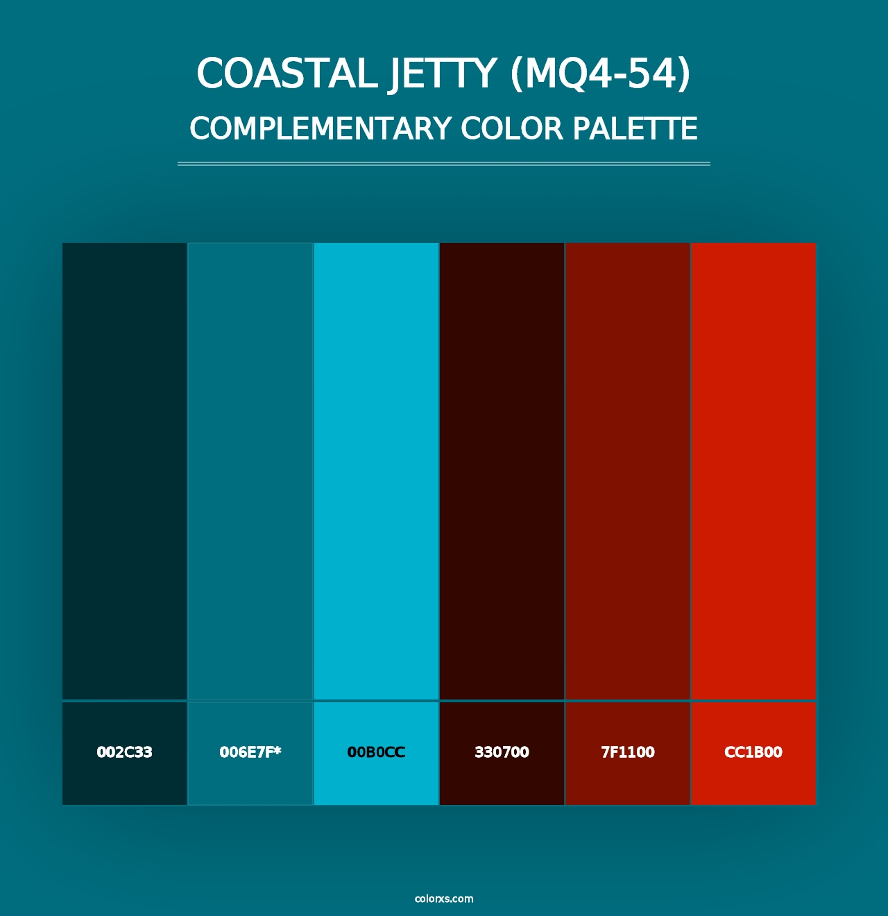 Coastal Jetty (MQ4-54) - Complementary Color Palette