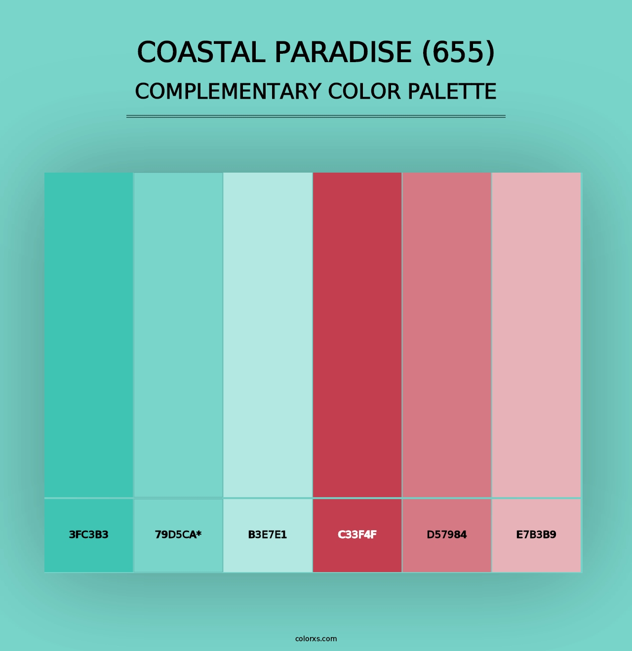 Coastal Paradise (655) - Complementary Color Palette