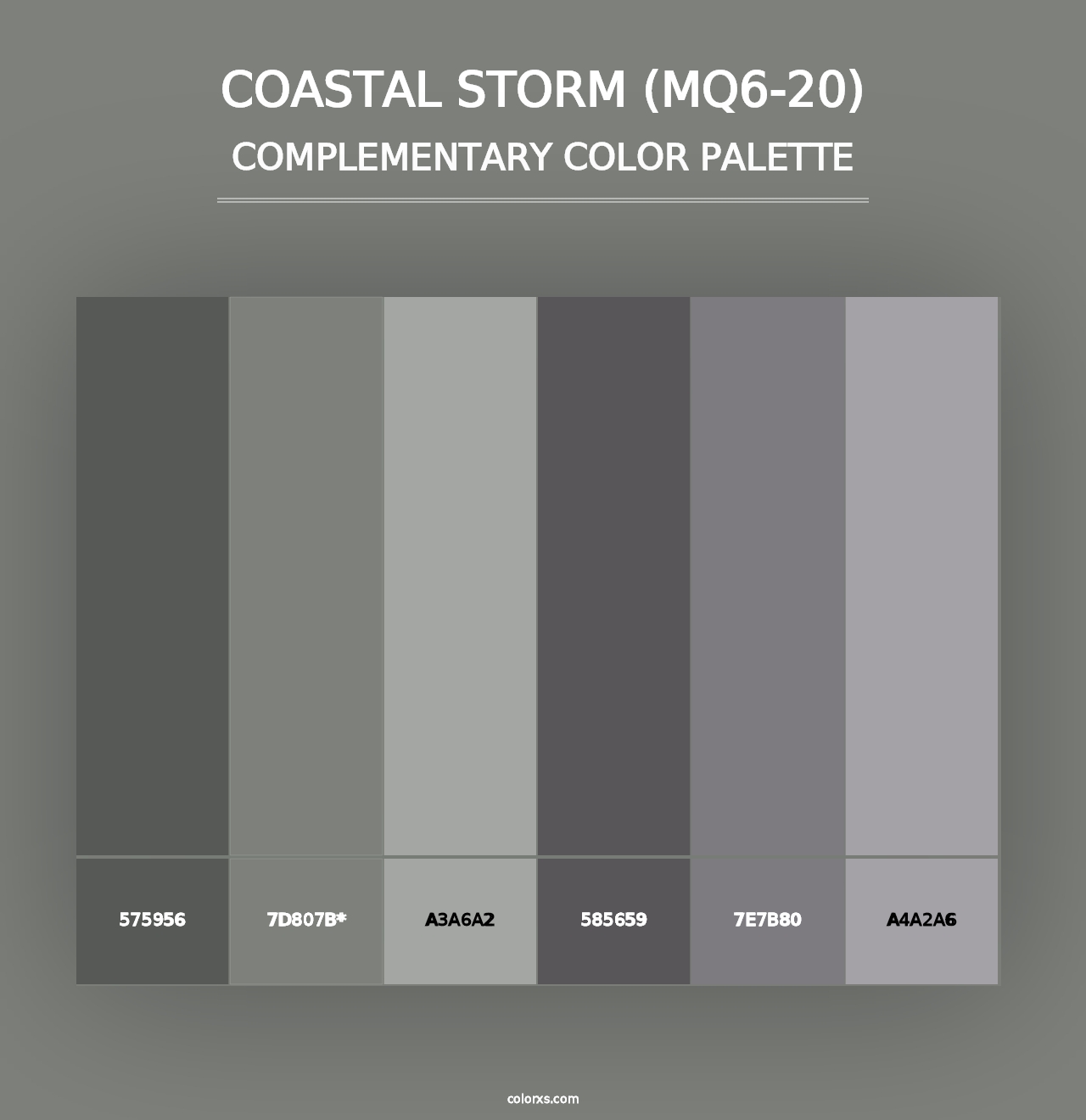 Coastal Storm (MQ6-20) - Complementary Color Palette