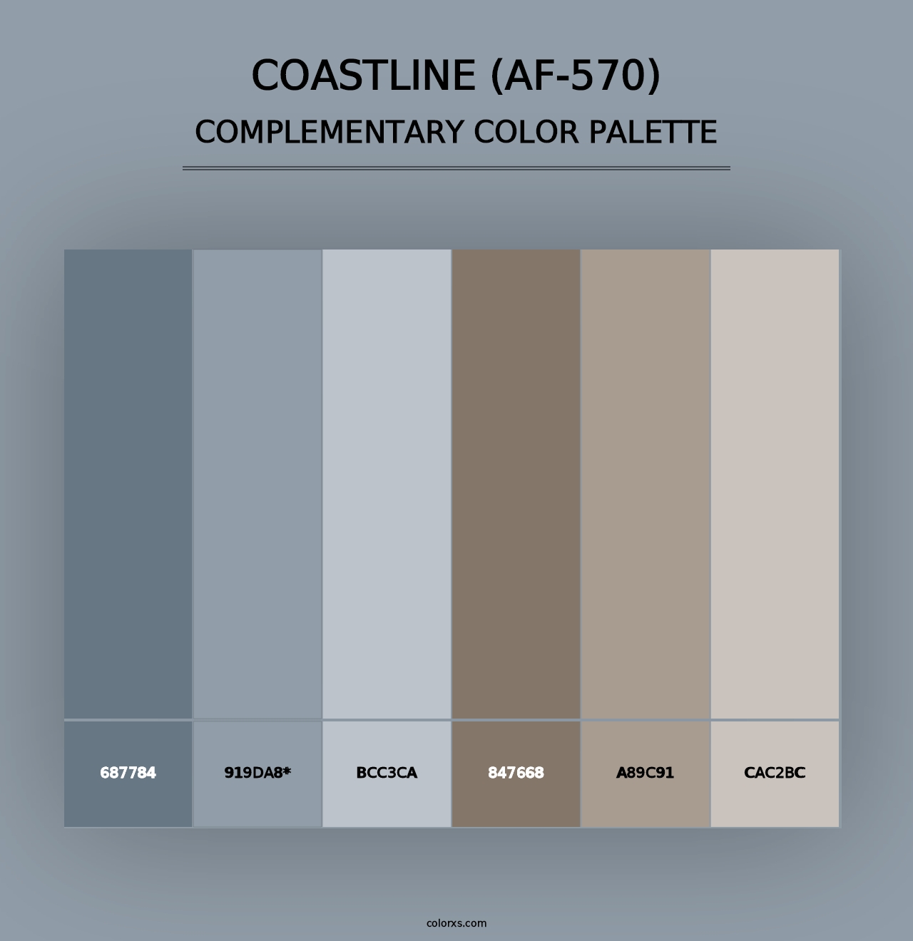 Coastline (AF-570) - Complementary Color Palette