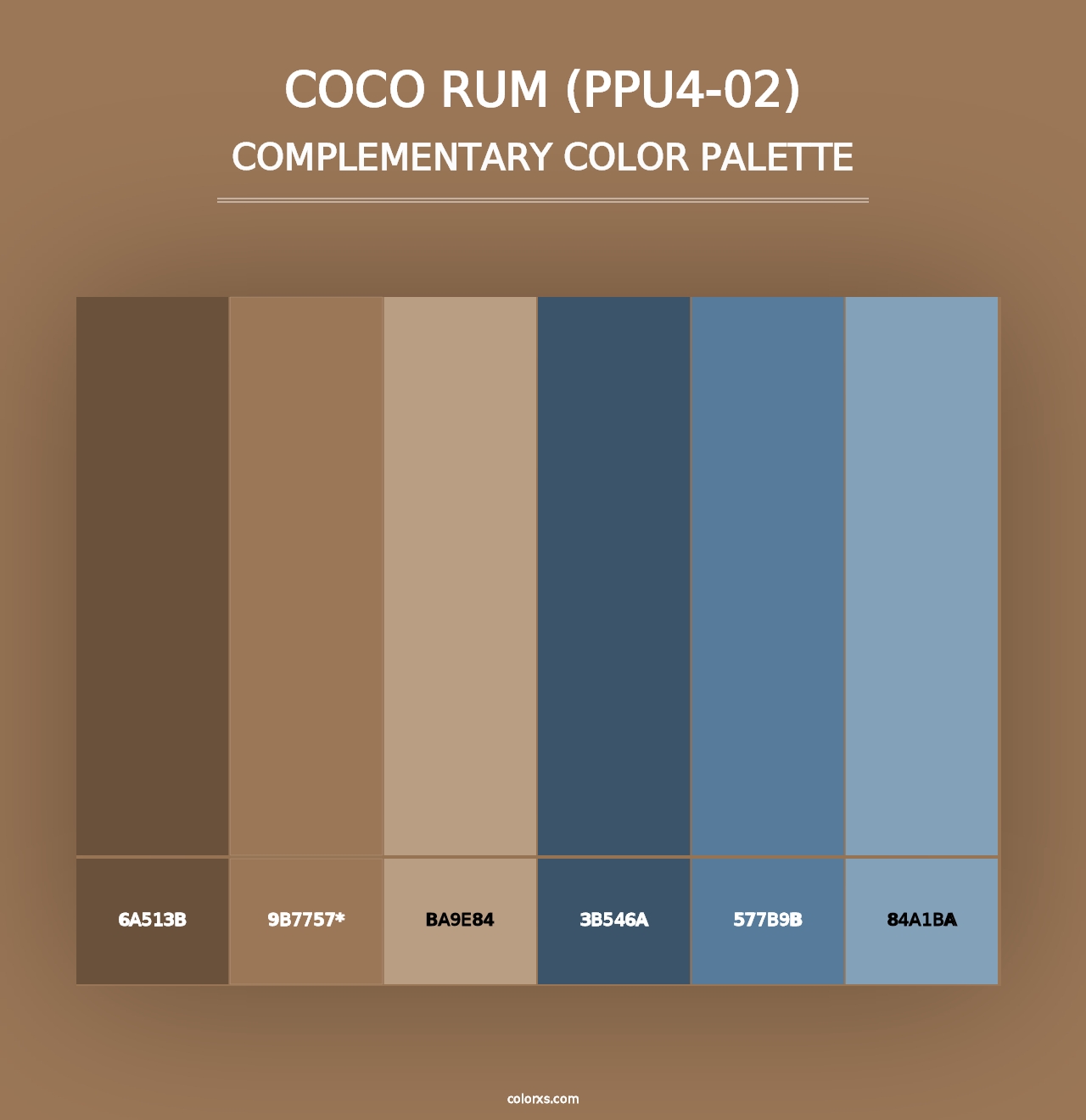 Coco Rum (PPU4-02) - Complementary Color Palette