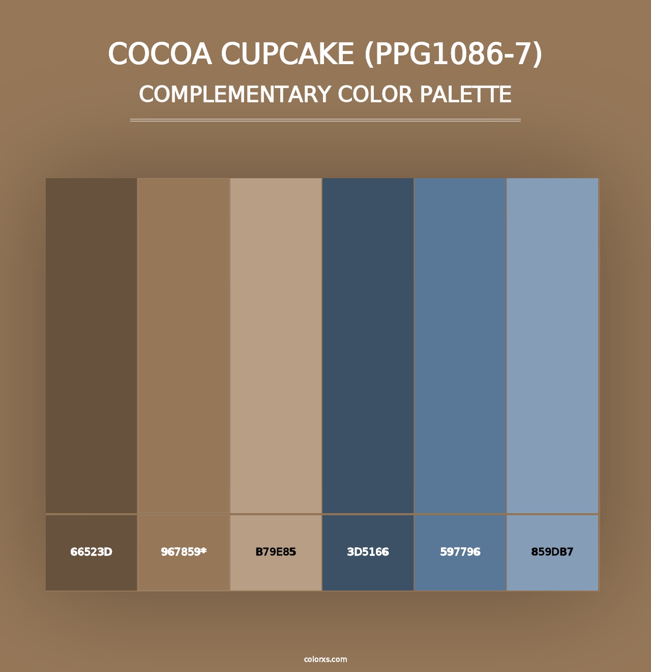 Cocoa Cupcake (PPG1086-7) - Complementary Color Palette