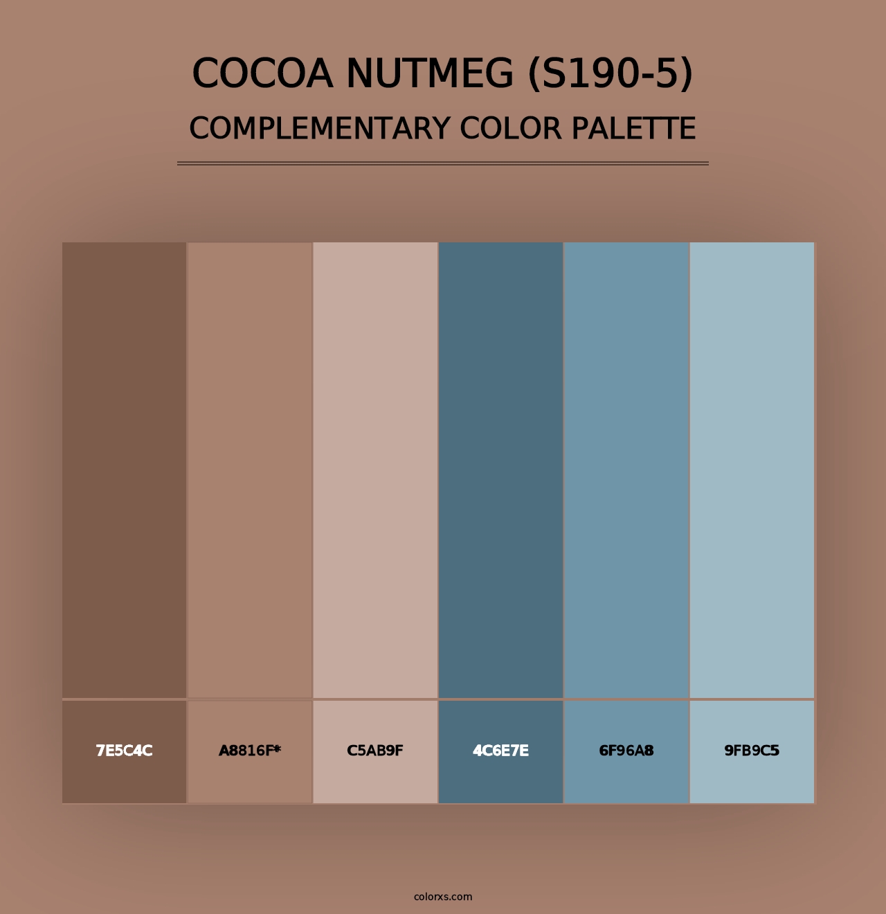 Cocoa Nutmeg (S190-5) - Complementary Color Palette