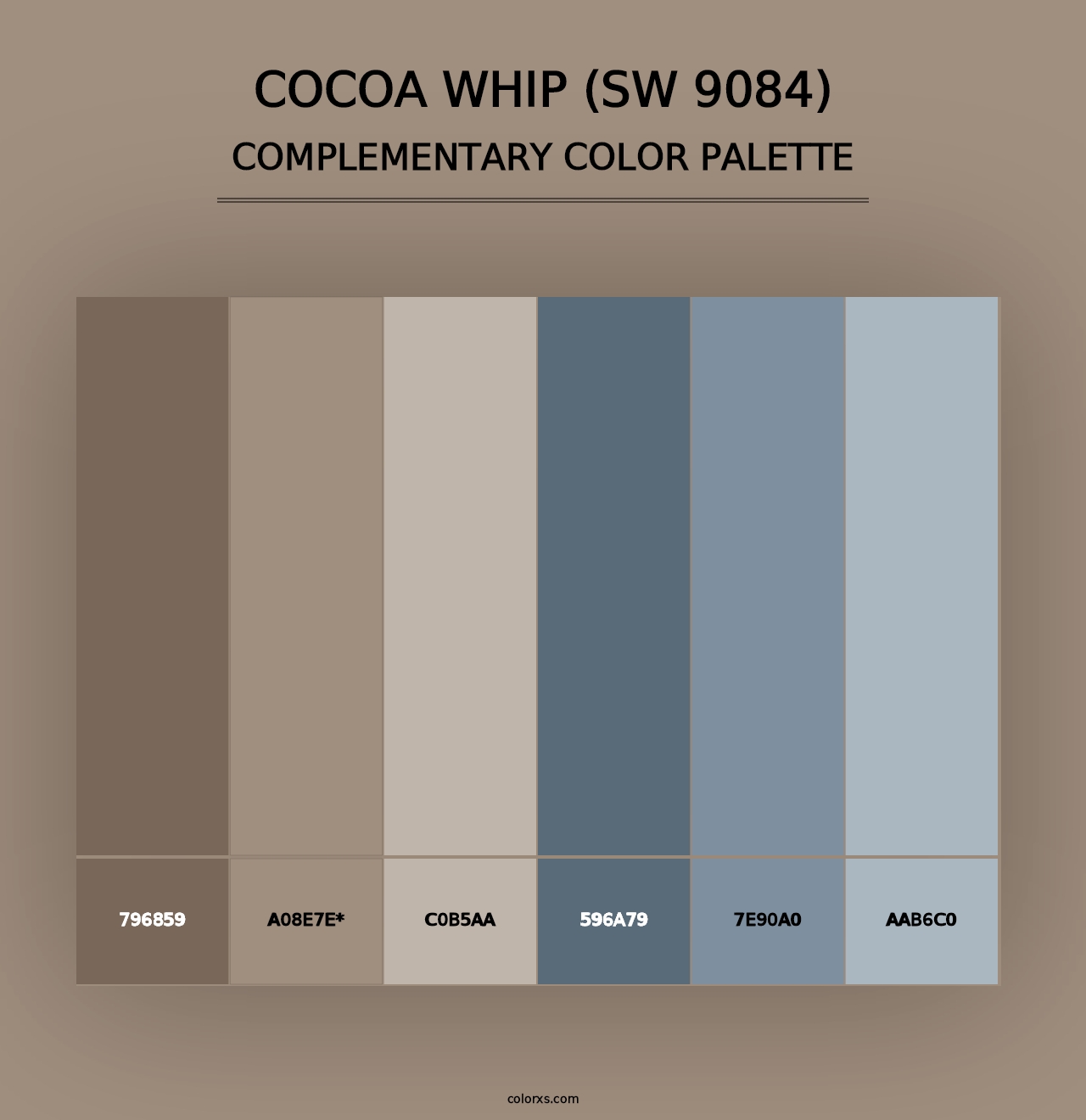 Cocoa Whip (SW 9084) - Complementary Color Palette