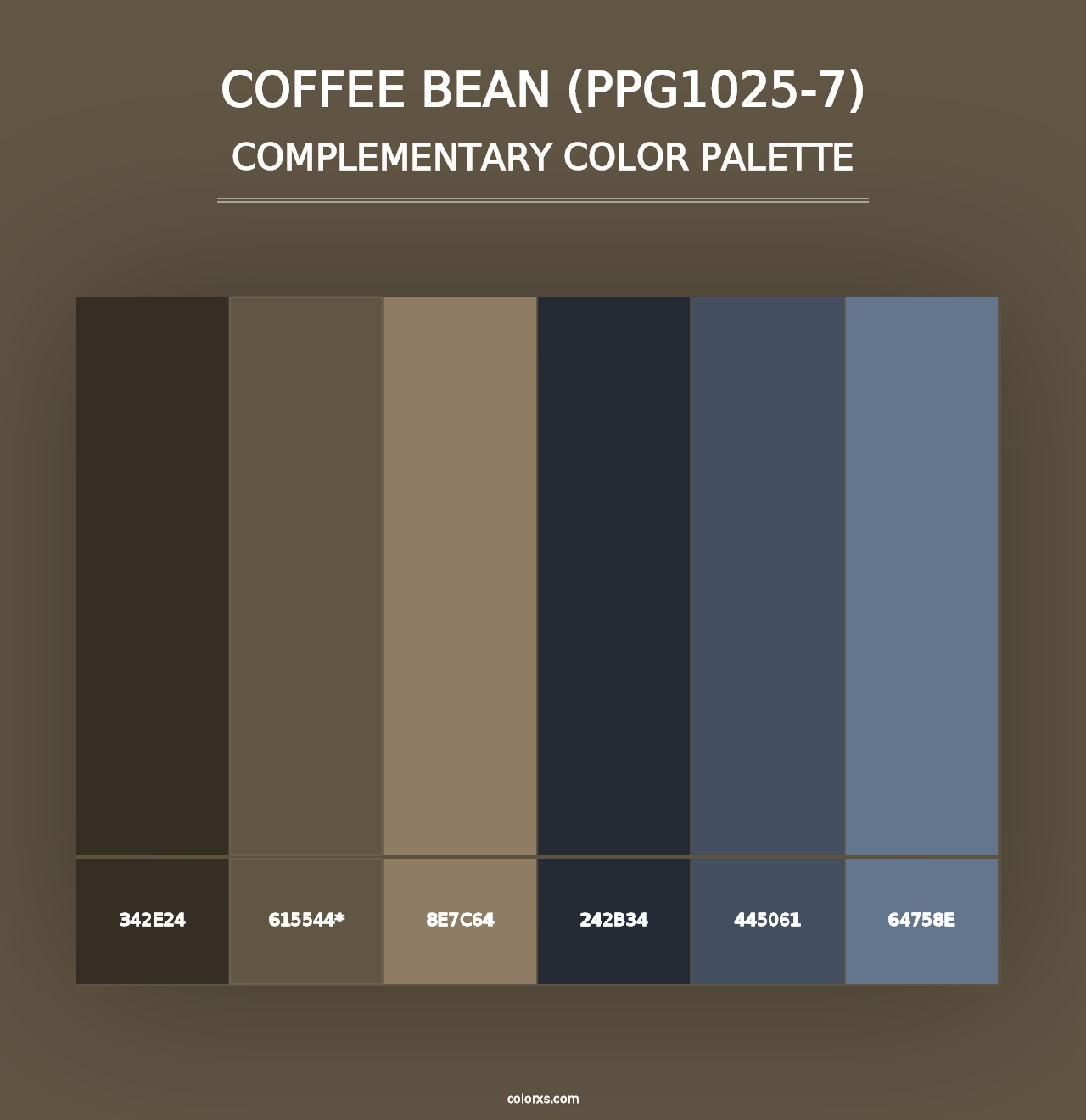 Coffee Bean (PPG1025-7) - Complementary Color Palette