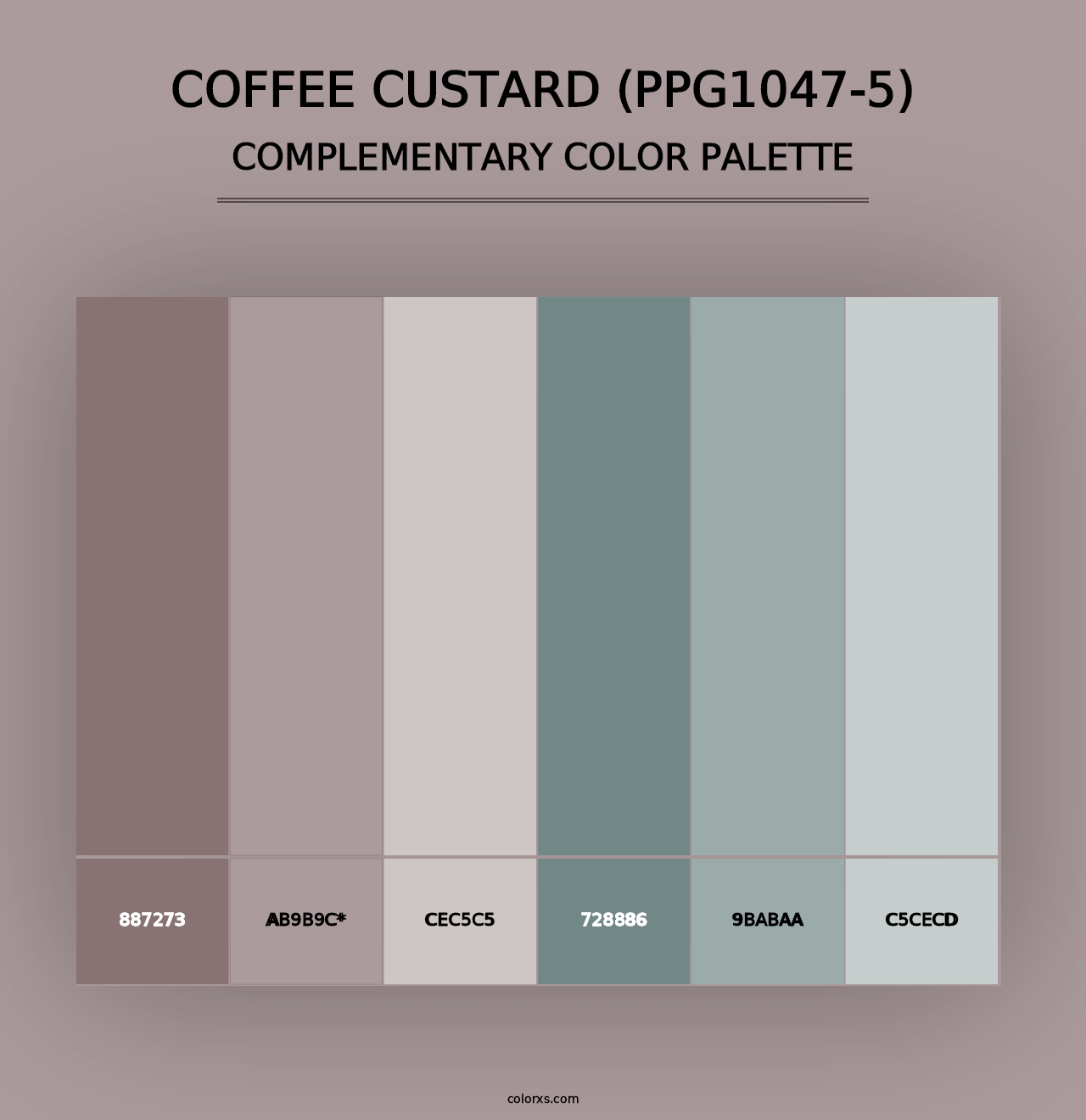 Coffee Custard (PPG1047-5) - Complementary Color Palette