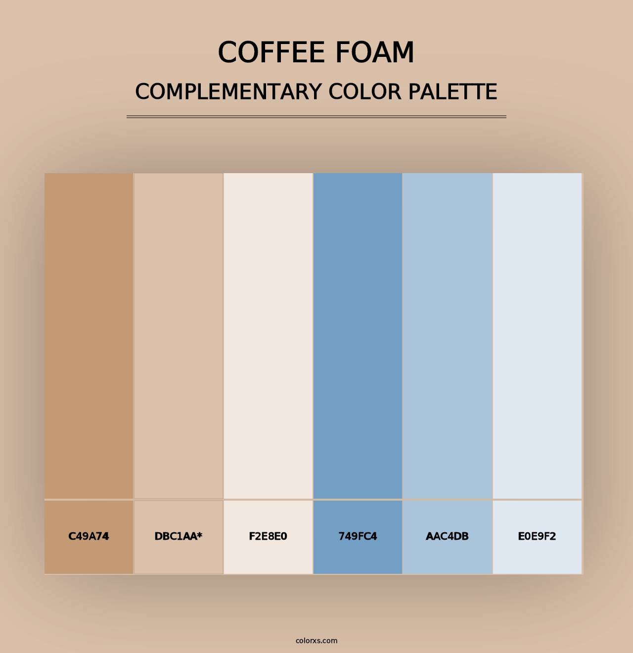 Coffee Foam - Complementary Color Palette