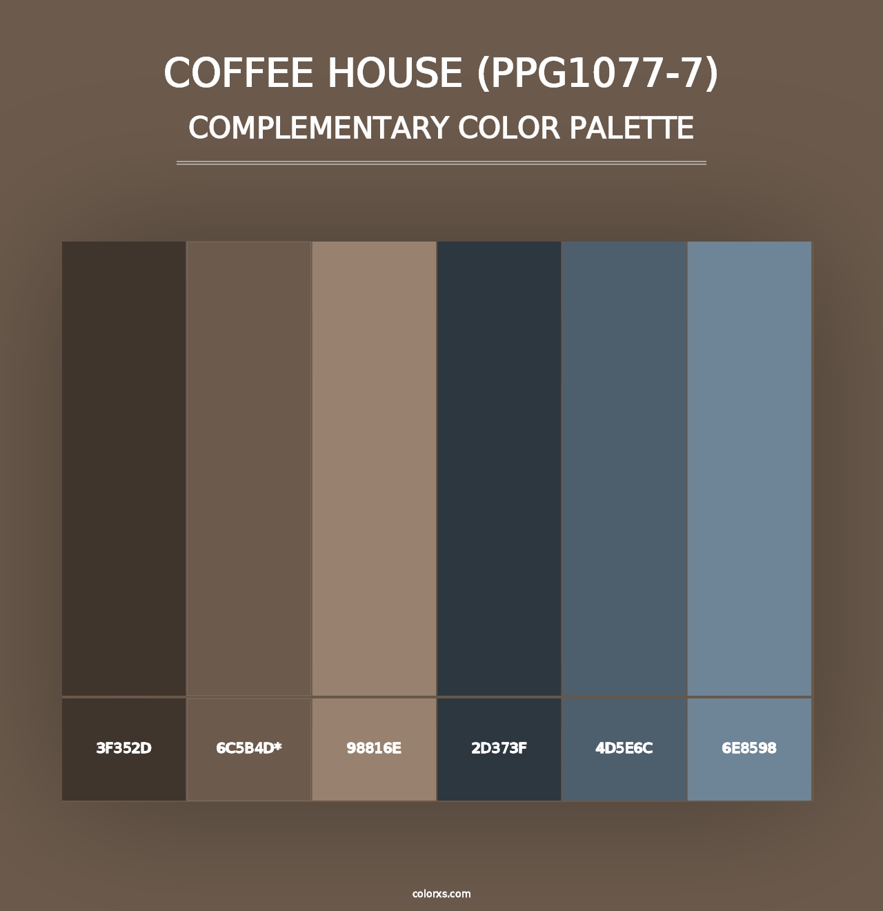 Coffee House (PPG1077-7) - Complementary Color Palette