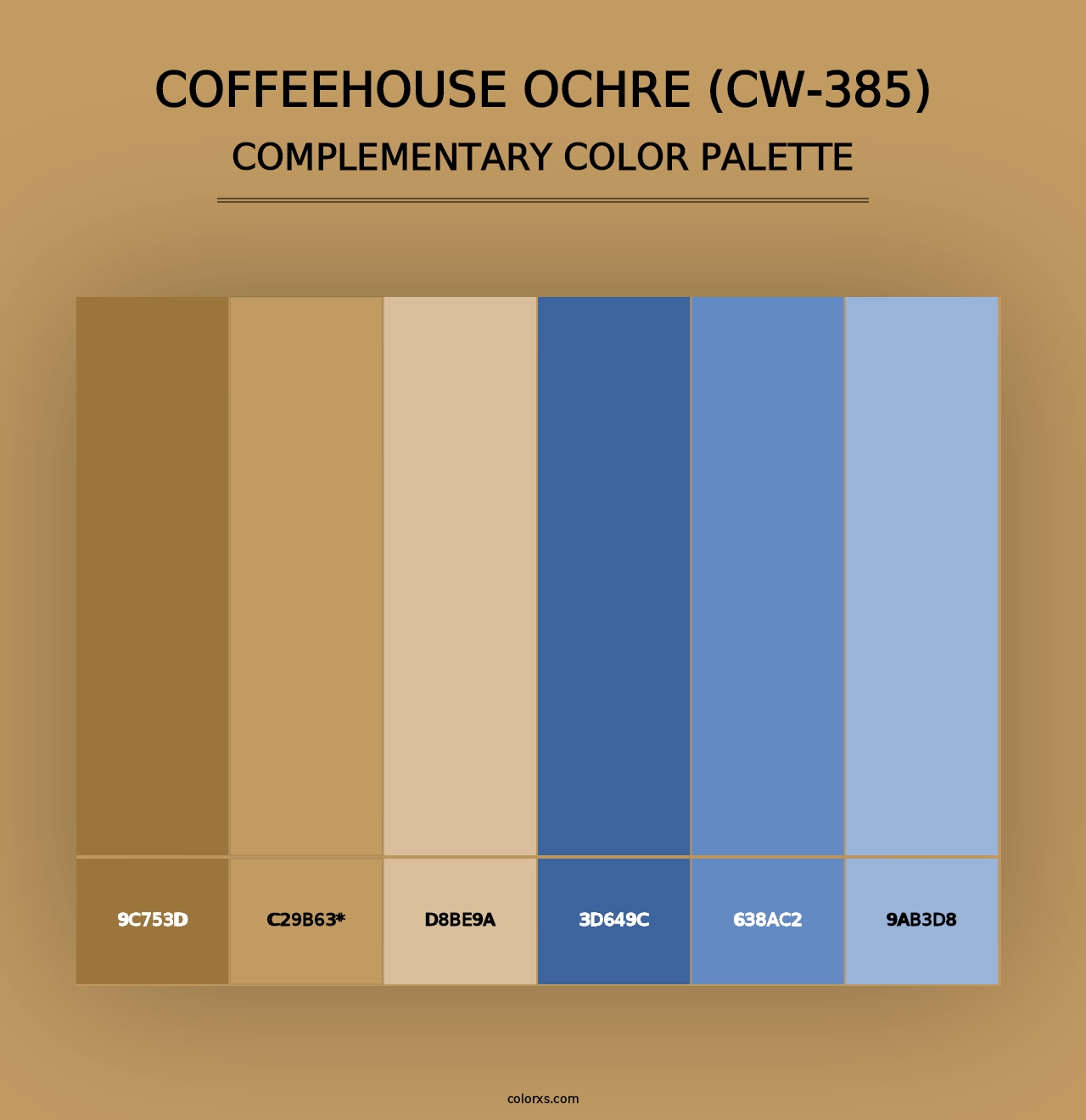 Coffeehouse Ochre (CW-385) - Complementary Color Palette