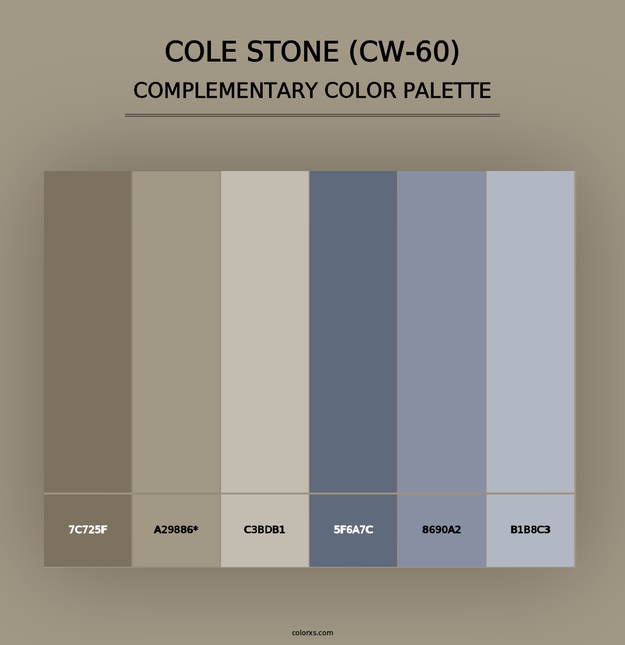 Cole Stone (CW-60) - Complementary Color Palette