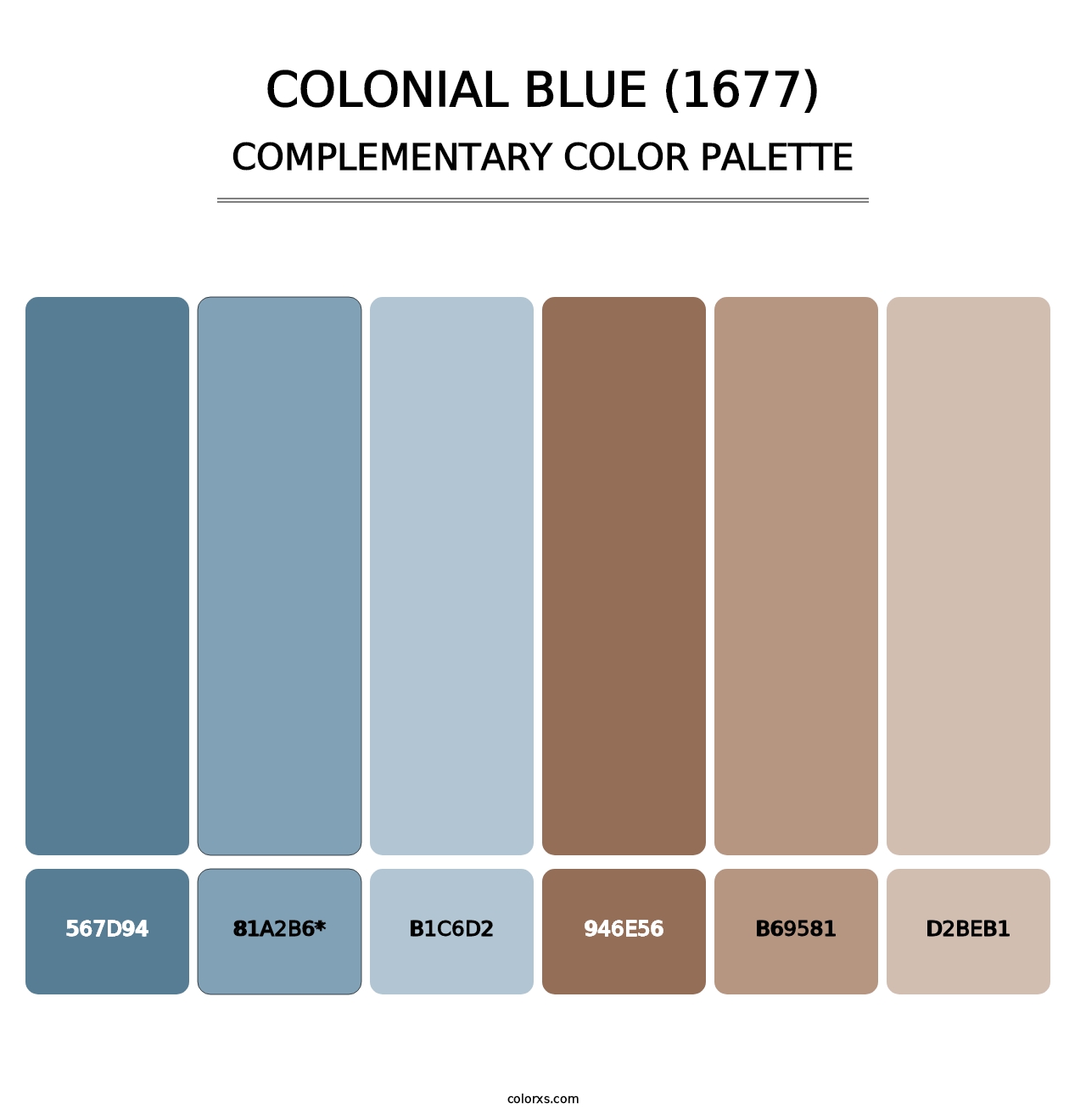 Colonial Blue (1677) - Complementary Color Palette