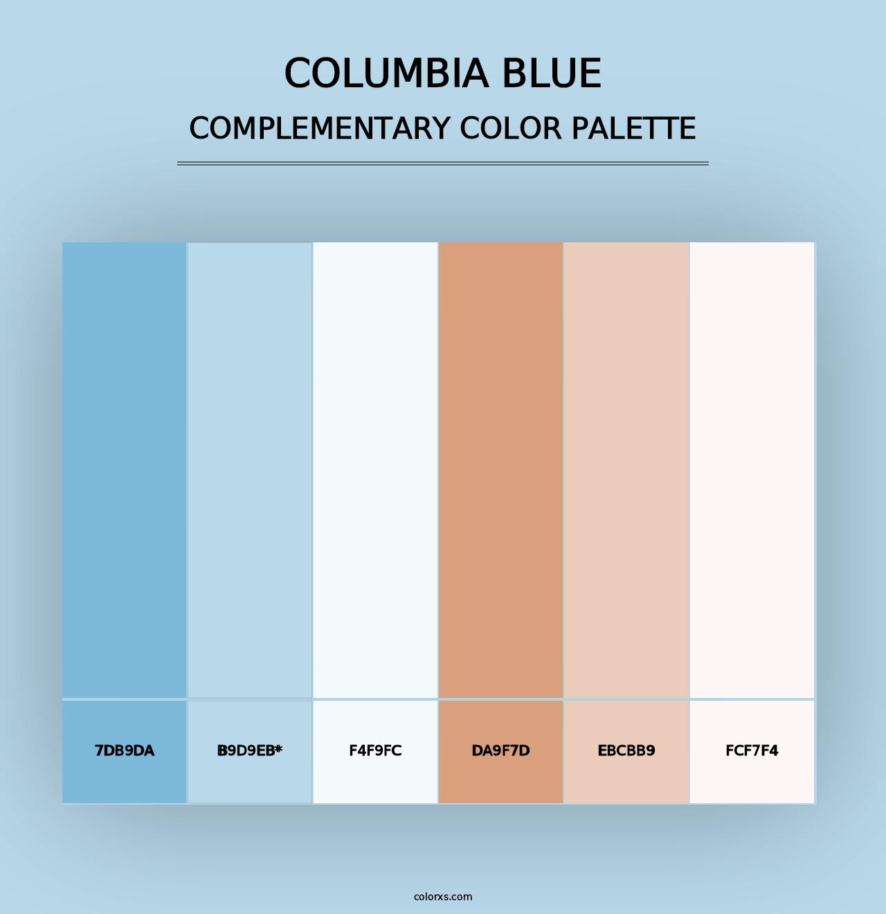 Columbia Blue - Complementary Color Palette