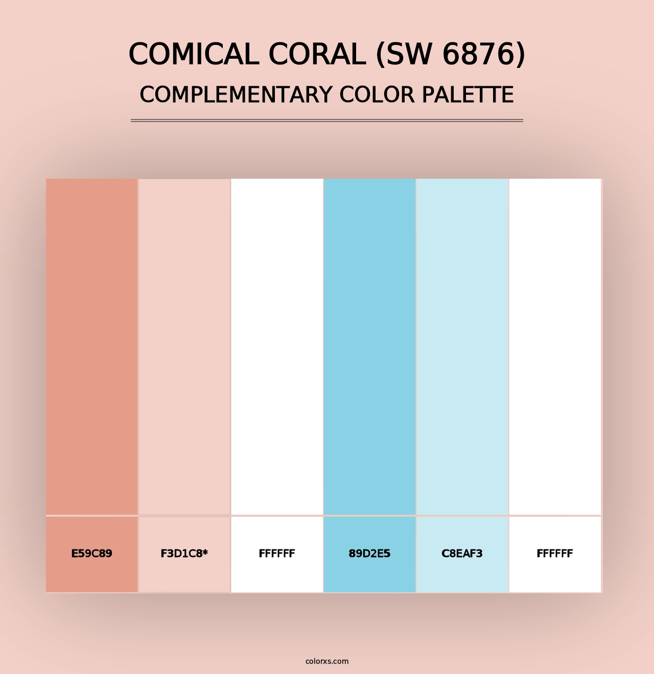 Comical Coral (SW 6876) - Complementary Color Palette