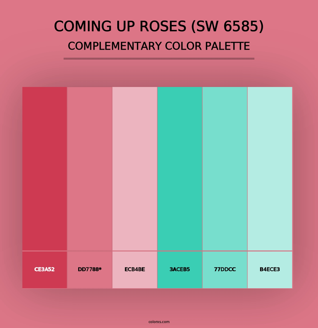 Coming up Roses (SW 6585) - Complementary Color Palette