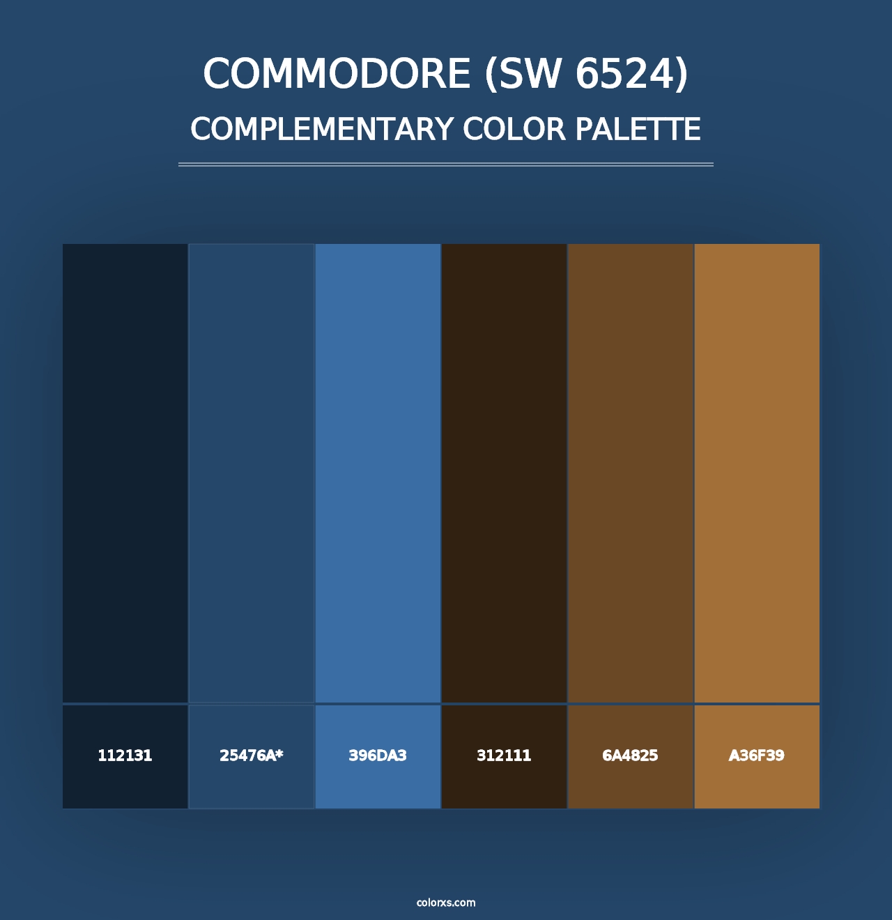 Commodore (SW 6524) - Complementary Color Palette