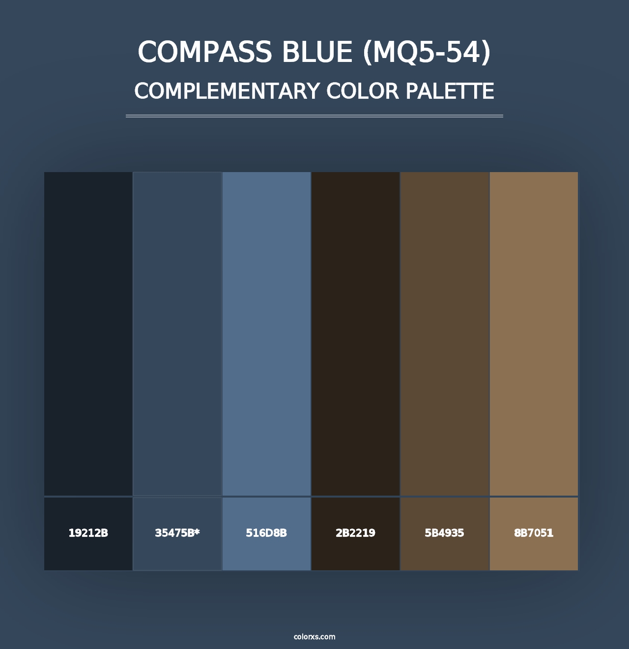 Compass Blue (MQ5-54) - Complementary Color Palette