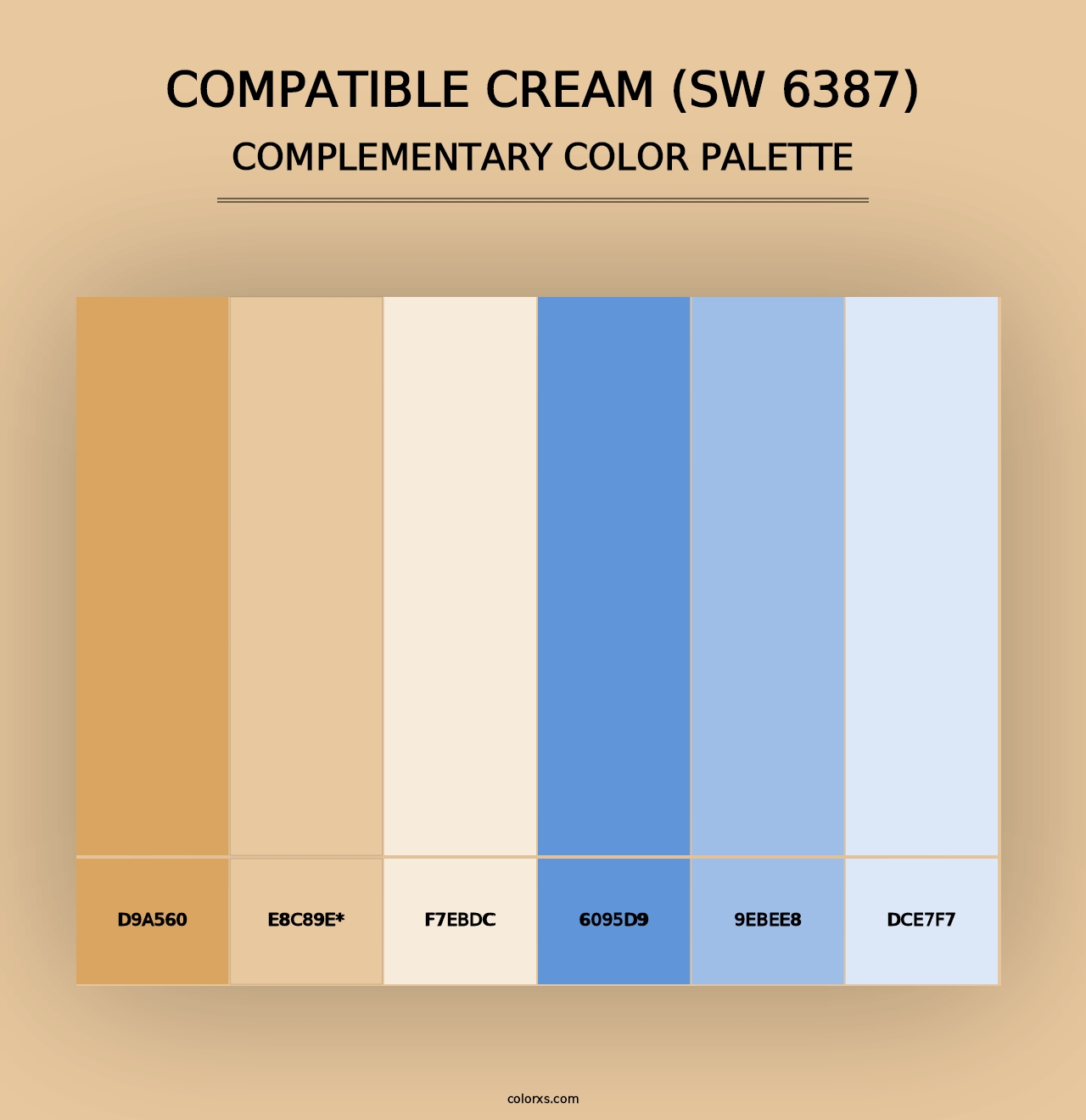 Compatible Cream (SW 6387) - Complementary Color Palette