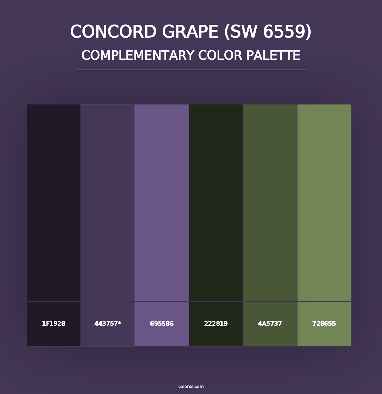 Concord Grape (SW 6559) - Complementary Color Palette