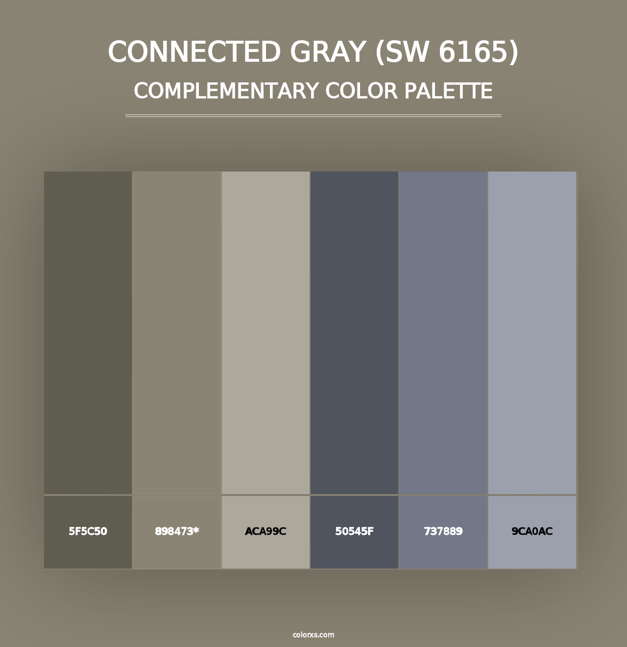 Connected Gray (SW 6165) - Complementary Color Palette