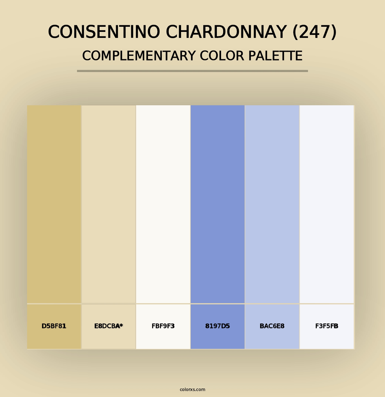 Consentino Chardonnay (247) - Complementary Color Palette