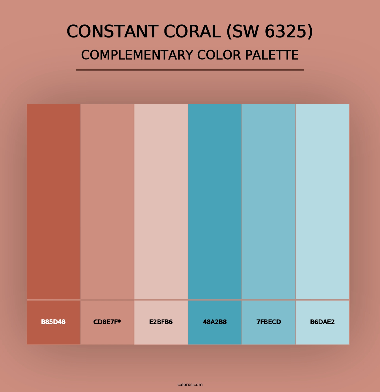 Constant Coral (SW 6325) - Complementary Color Palette