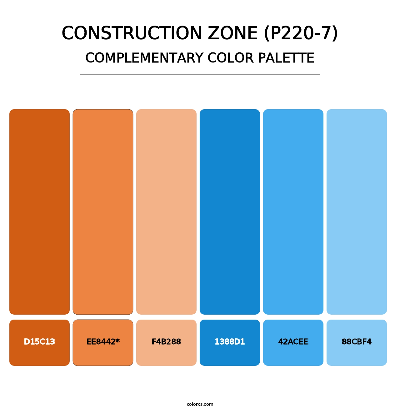 Construction Zone (P220-7) - Complementary Color Palette