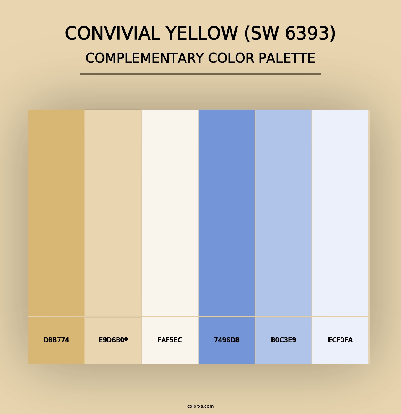 Convivial Yellow (SW 6393) - Complementary Color Palette