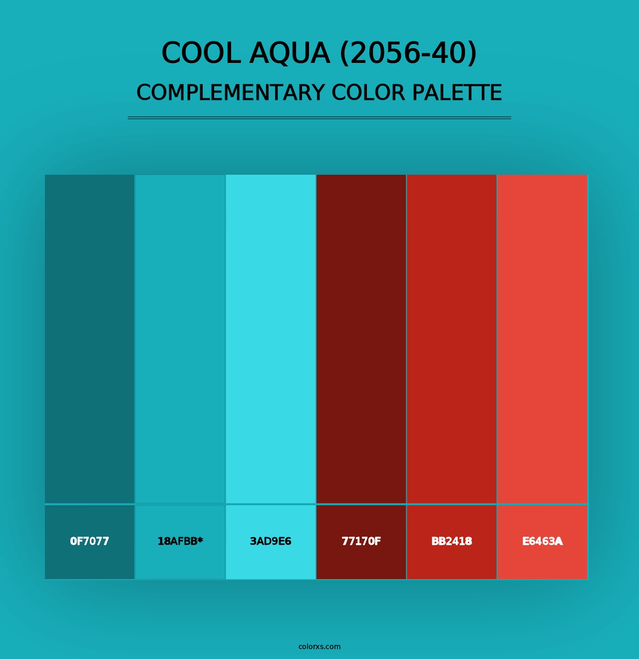 Cool Aqua (2056-40) - Complementary Color Palette