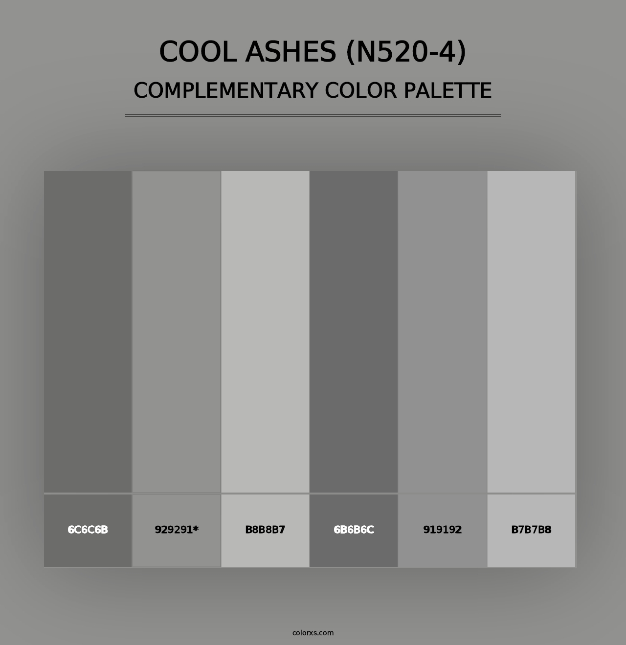 Cool Ashes (N520-4) - Complementary Color Palette