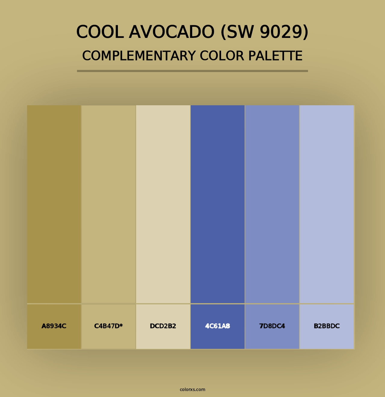 Cool Avocado (SW 9029) - Complementary Color Palette