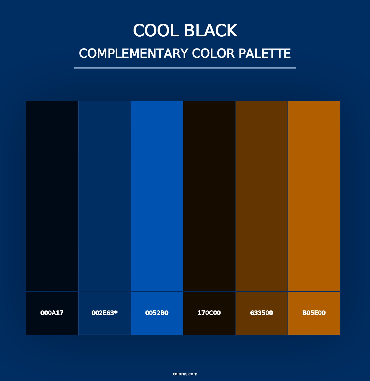 Cool Black - Complementary Color Palette