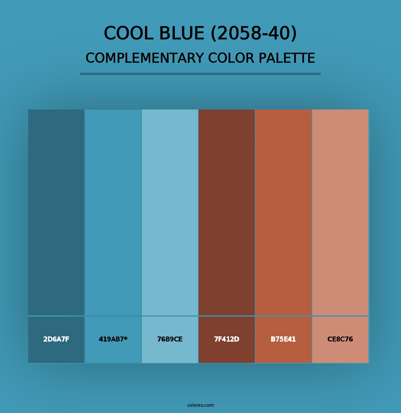 Cool Blue (2058-40) - Complementary Color Palette