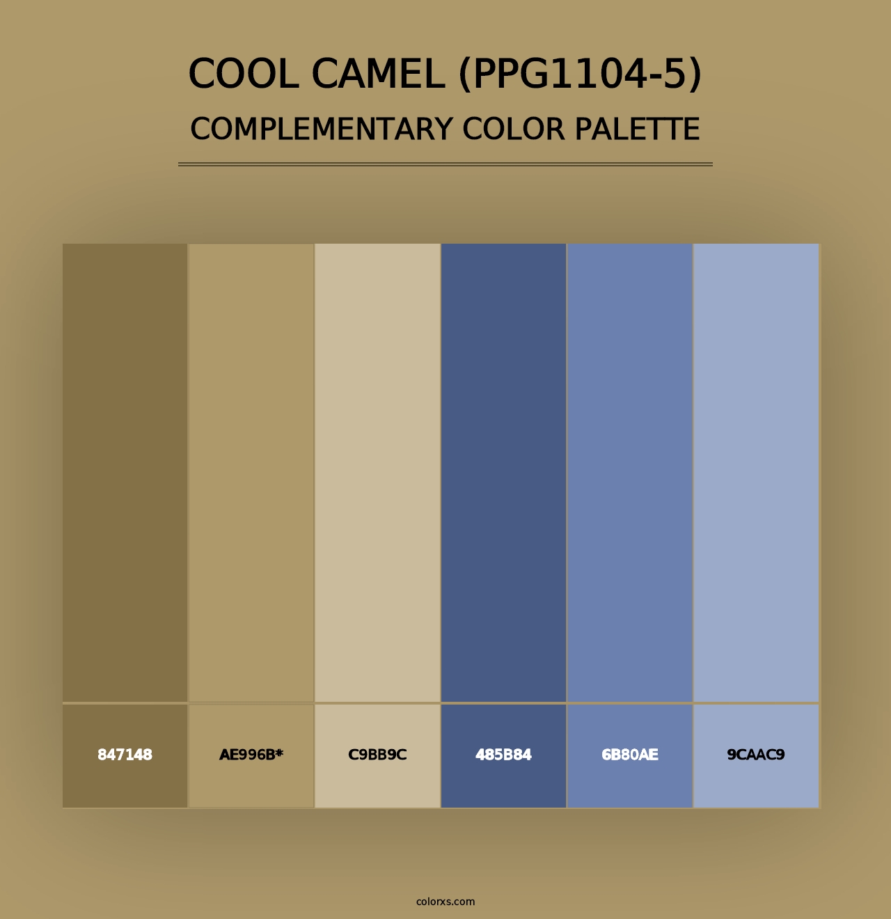 Cool Camel (PPG1104-5) - Complementary Color Palette