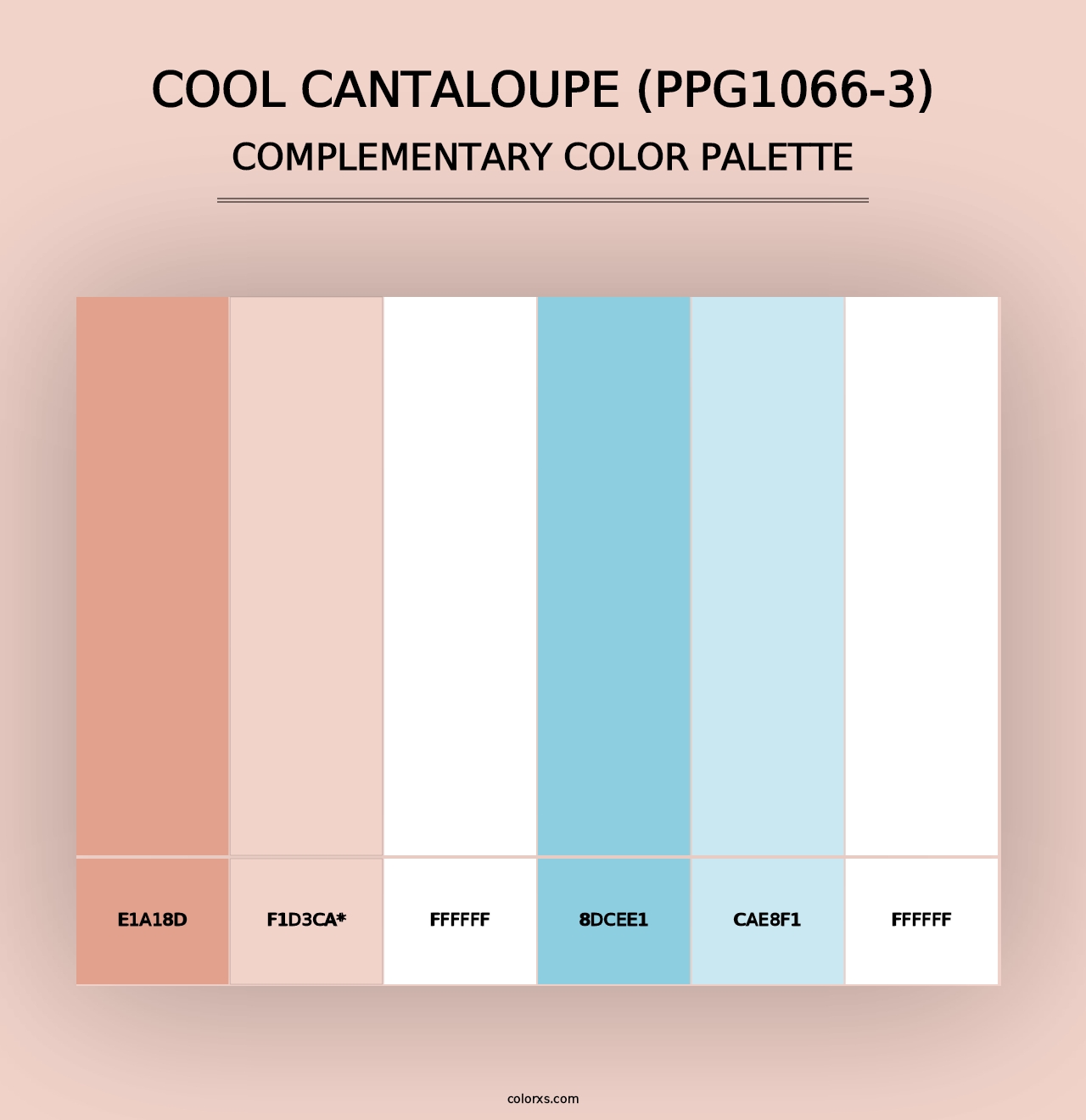 Cool Cantaloupe (PPG1066-3) - Complementary Color Palette