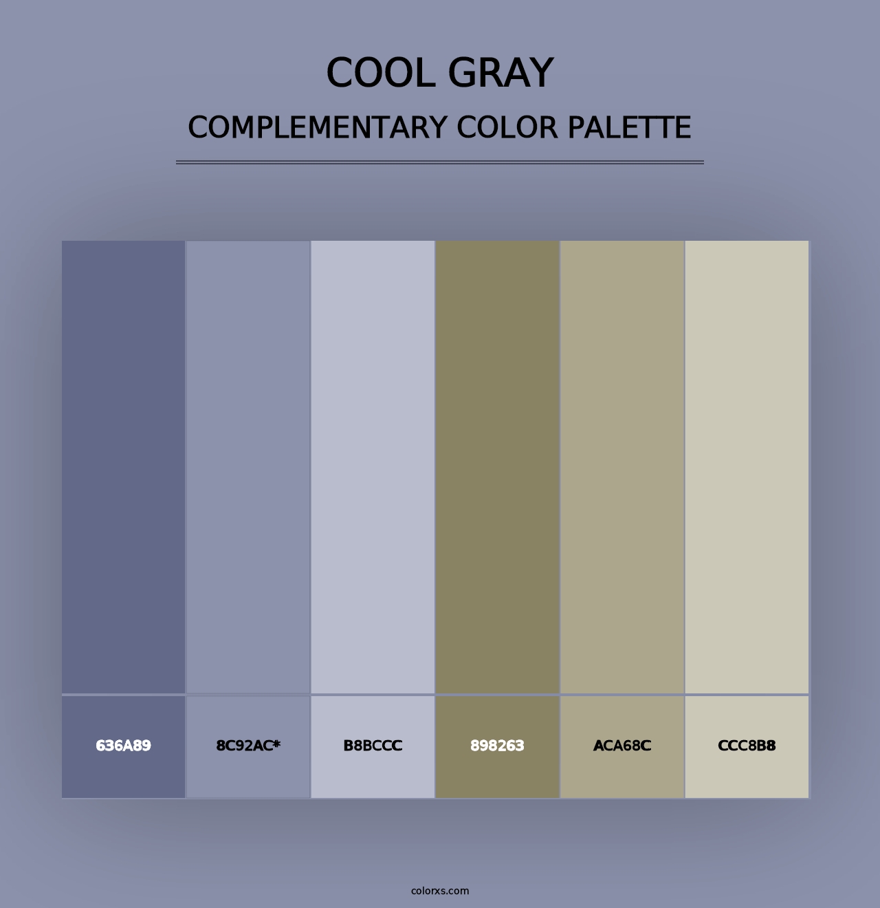 Cool Gray - Complementary Color Palette