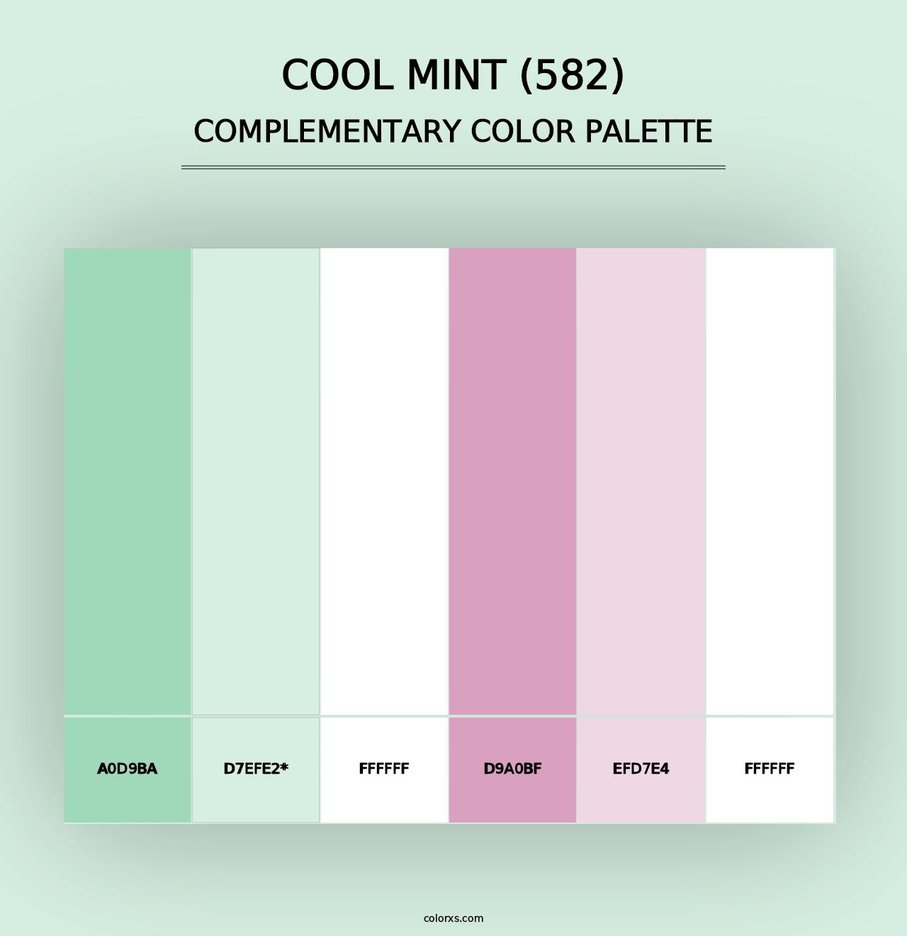 Cool Mint (582) - Complementary Color Palette