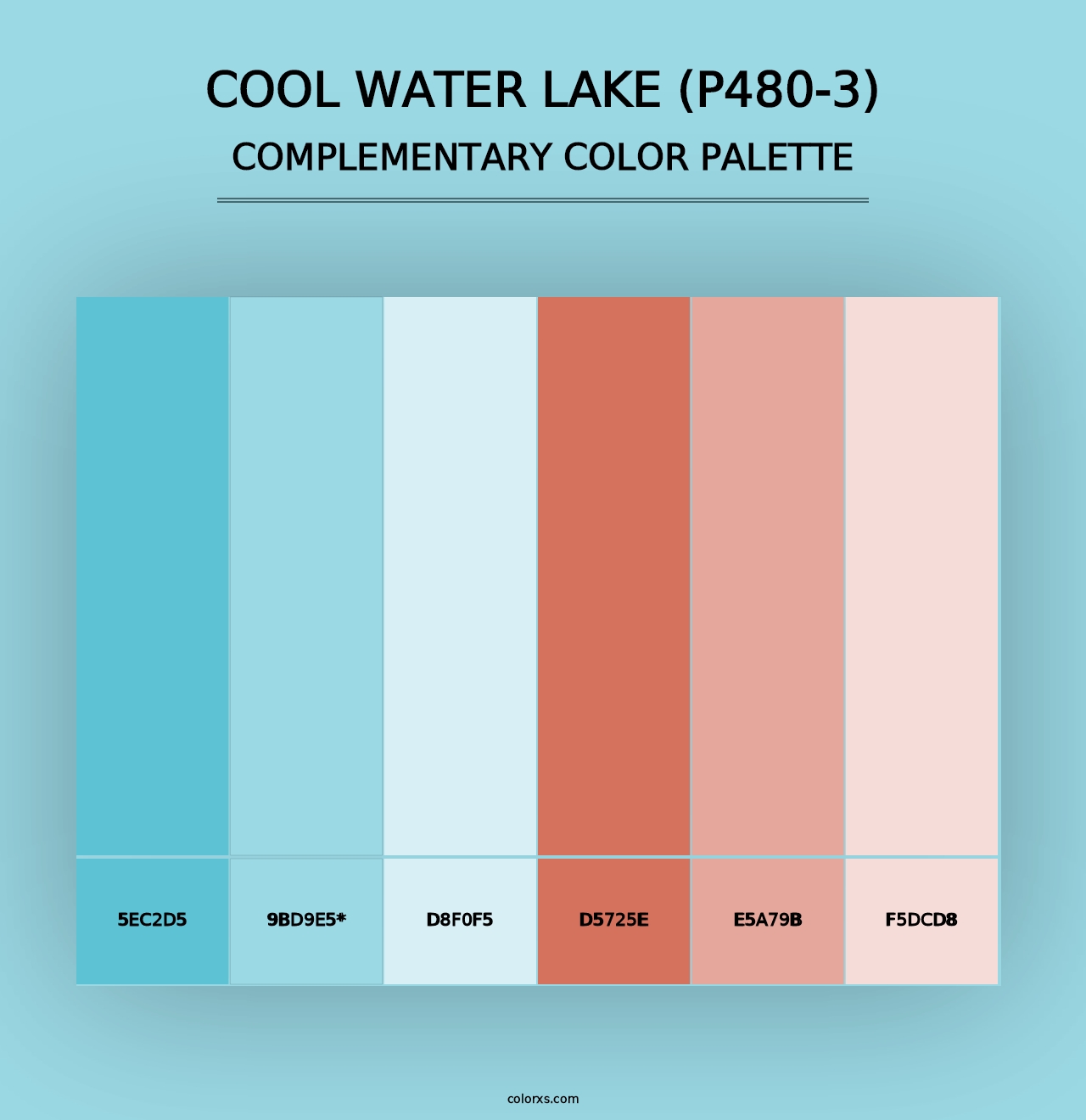 Cool Water Lake (P480-3) - Complementary Color Palette