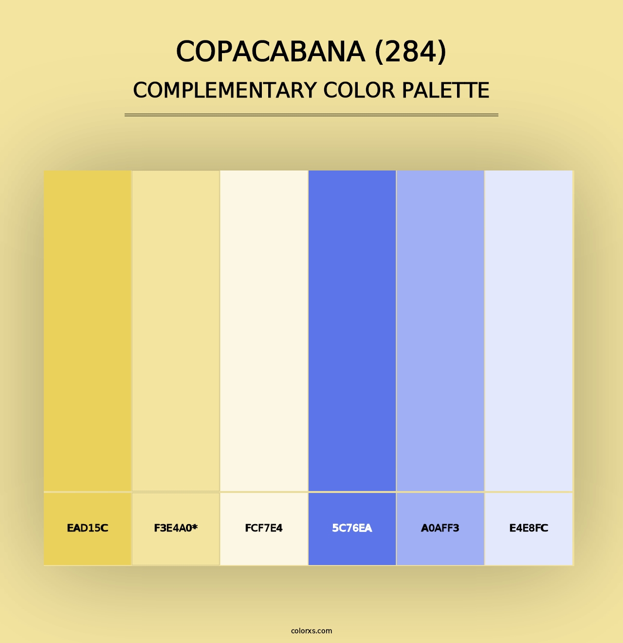 Copacabana (284) - Complementary Color Palette