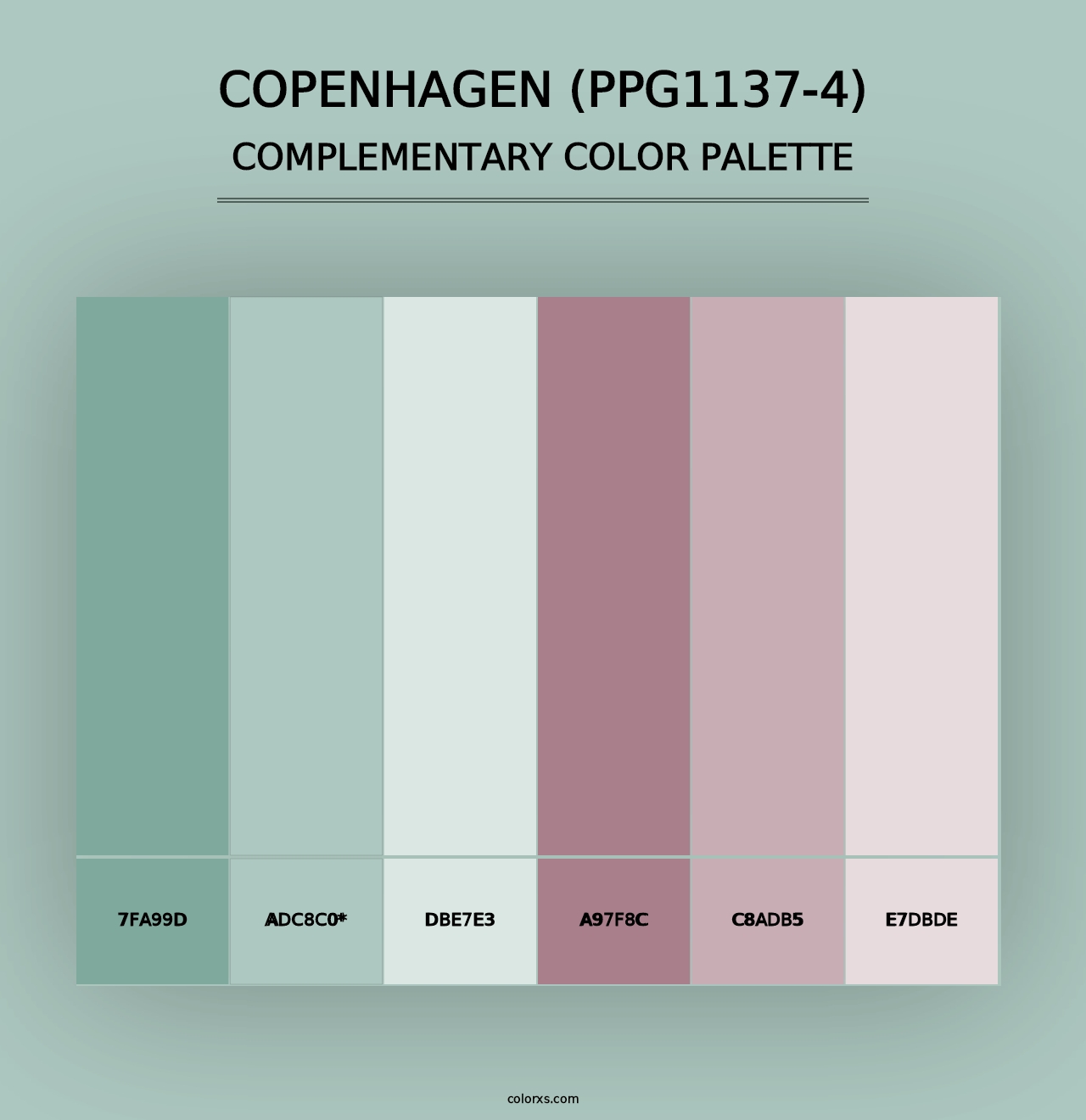 Copenhagen (PPG1137-4) - Complementary Color Palette