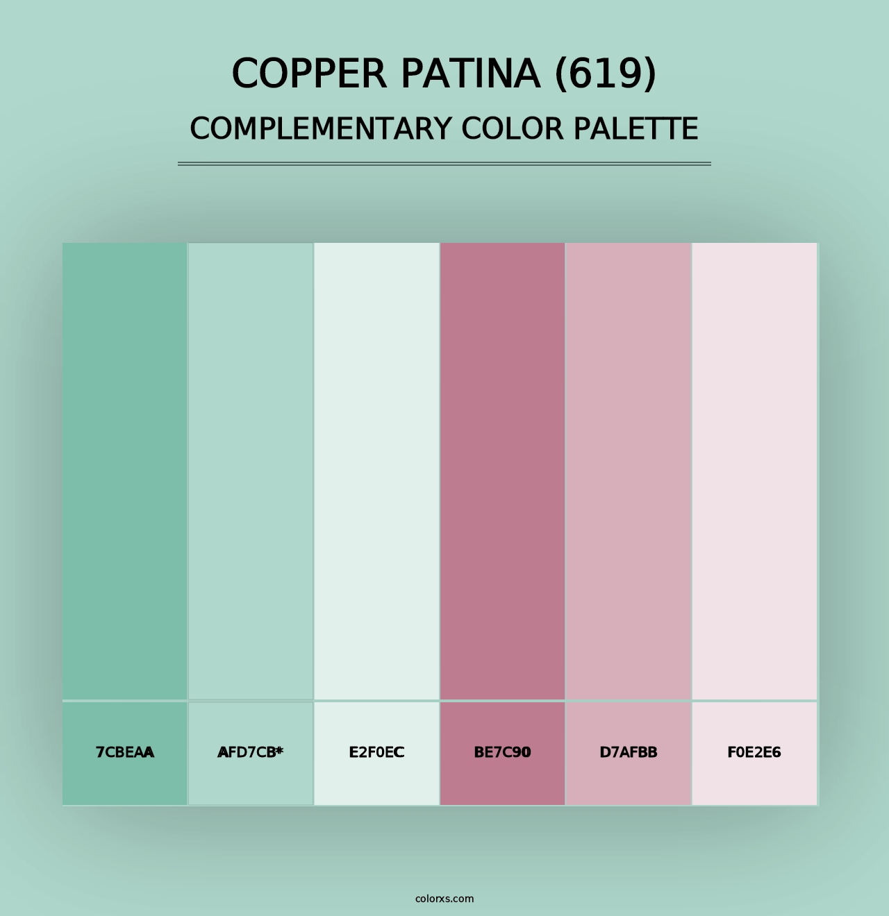 Copper Patina (619) - Complementary Color Palette