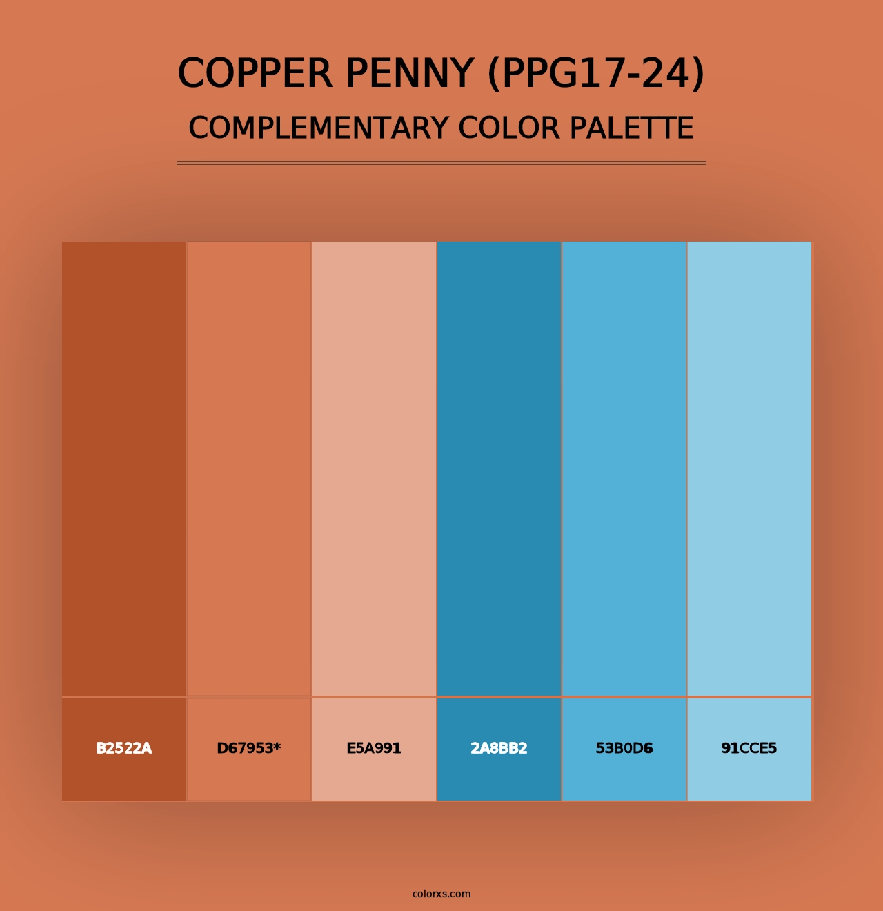 Copper Penny (PPG17-24) - Complementary Color Palette