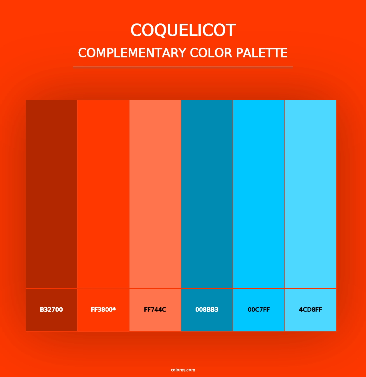 Coquelicot - Complementary Color Palette