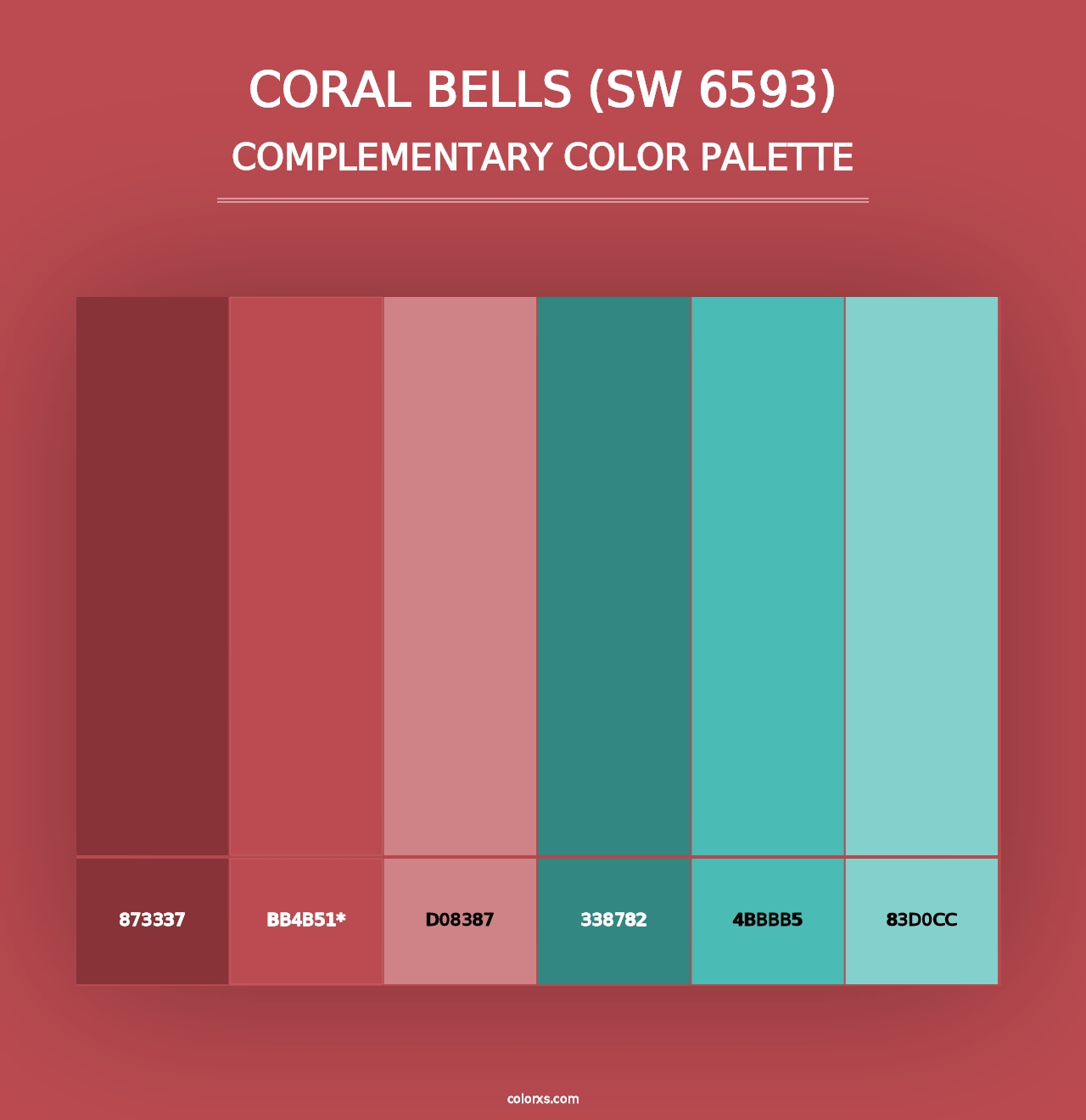 Coral Bells (SW 6593) - Complementary Color Palette