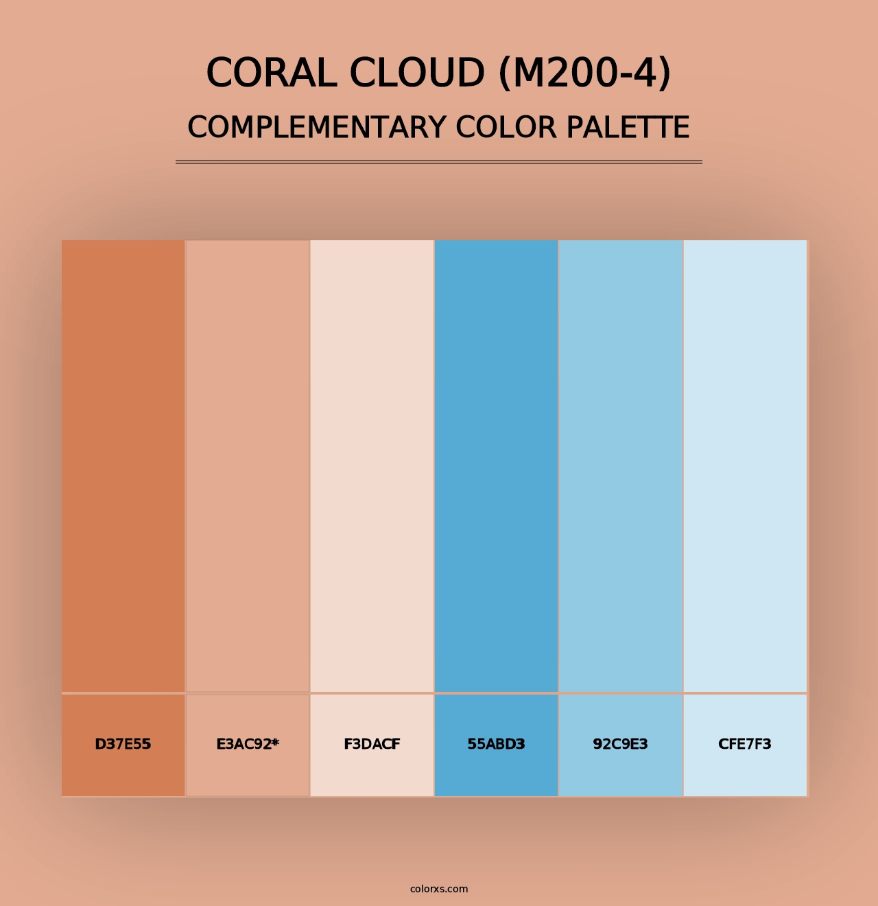 Coral Cloud (M200-4) - Complementary Color Palette