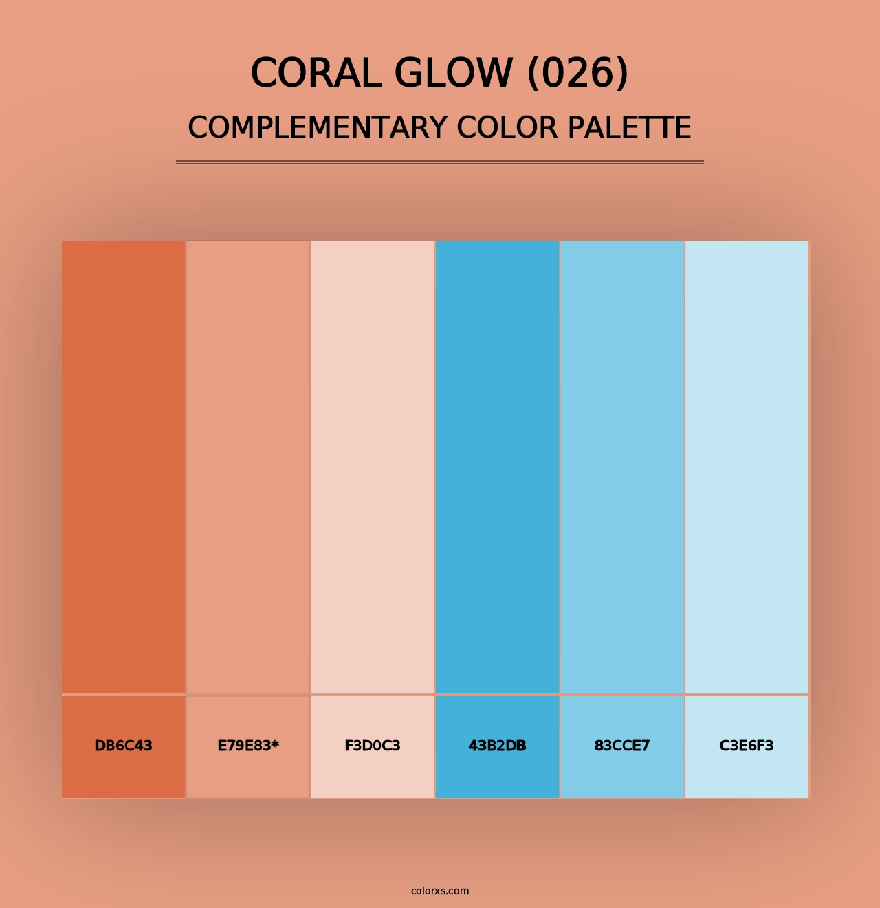 Coral Glow (026) - Complementary Color Palette